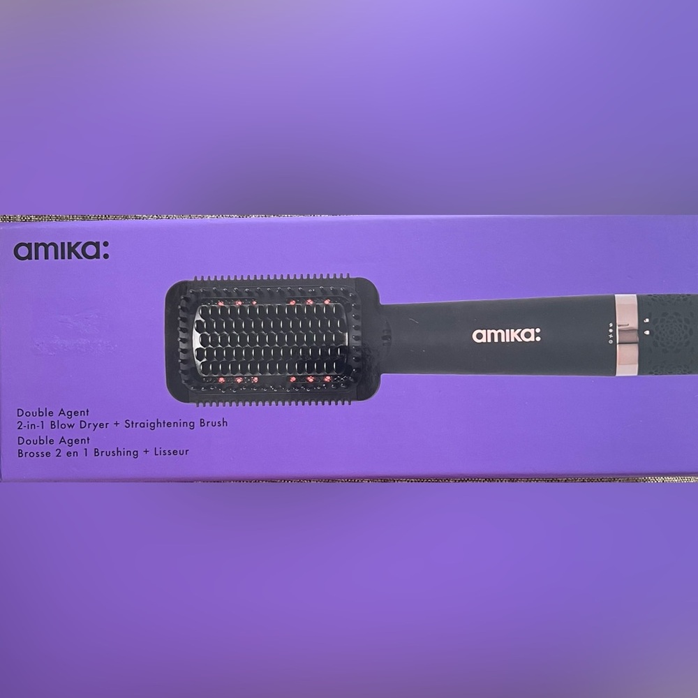 ✅Amika Double Agent 
2-in-1 Blow Dryer and Straightening Brush